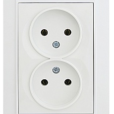 Розетка Makel 2-я б/з СП Defne 16А IP20 бел. 42001017