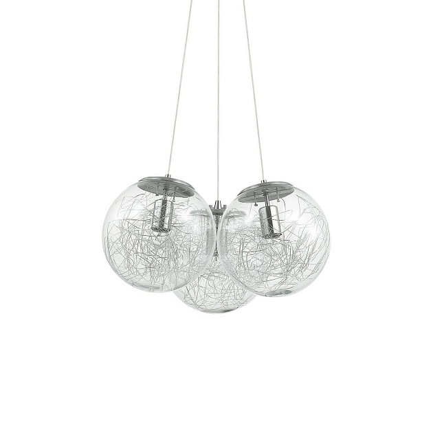Подвесная люстра Ideal Lux Mapa Sat SP3 Nickel 176031 Фото № 1