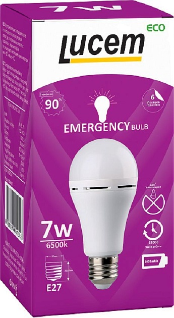 Лампа светодиодная Lucem E27 7W 6500K матовая FLEBL072765L изображение 2 Лампа светодиодная Lucem E27 7W 6500K матовая FLEBL072765L Фото № 2