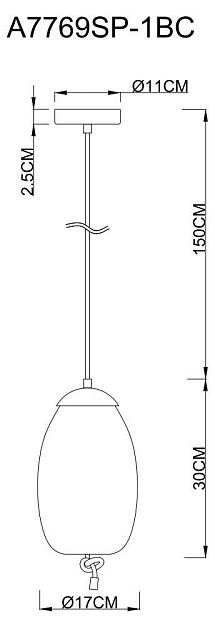 Подвесной светодиодный светильник Arte Lamp Cody A7769SP-1BC Фото № 5