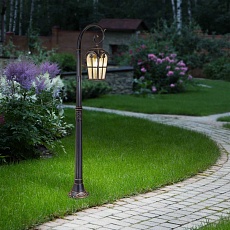 Уличный светильник Elektrostandard Mira F черное золото GL 1001F a047187 1