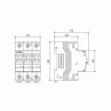 Автоматический выключатель Werkel 3P 16А C 4,5кА W903P164 4690389192678 1