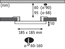 Встраиваемая светодиодная панель Paulmann Veluna Zigbee 95384 1