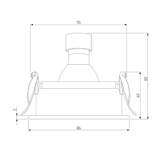 Встраиваемый светильник Elektrostandard Tune 25015/01 a065467 1