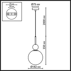 Подвесной светильник Odeon Light Lolla Midcent 6625/1A 4
