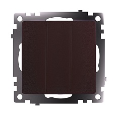 Выключатель трехклавишный Stekker Катрин GLS10-7108-04 шоколад 49175