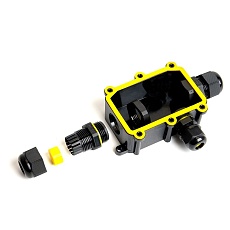 Коробка распределительная Stekker LD523 водонепроницаемая на 3 выхода, 450V, 140х78х36, черный 49121 5