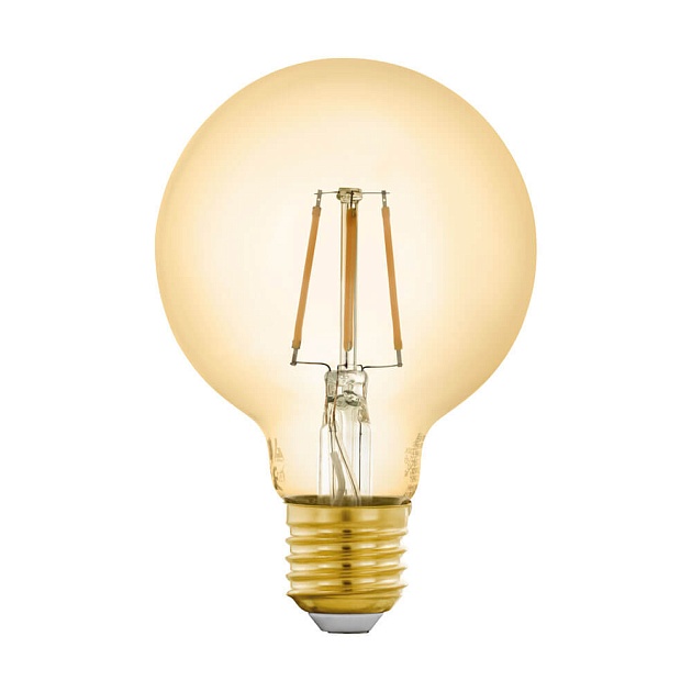 Лампа светодиодная филаментная диммируемая Eglo E27 5,5W 2200K золотистая 12572 фото 