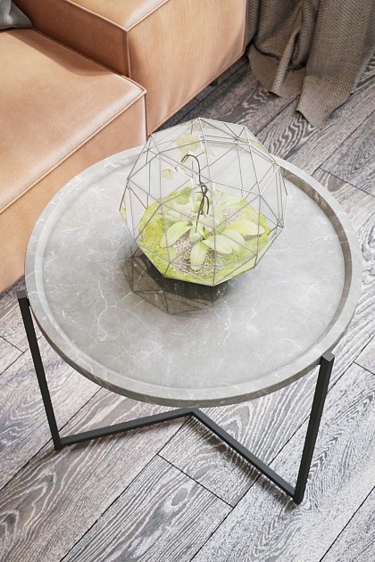 Журнальный стол Калифорния Бруно Серый мрамор/черный 5678988801 Фото № 3