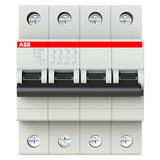 Автоматический выключатель 4-полюсной SH204 C 16 2CDS214001R0164 Фото № 1