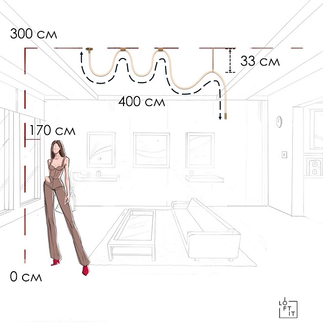 Потолочный светильник LOFT IT Thread 10388B Brass Фото № 4