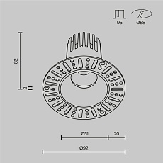 Встраиваемый светильник Maytoni Technical DL124-10W-4K-TRS-W 3