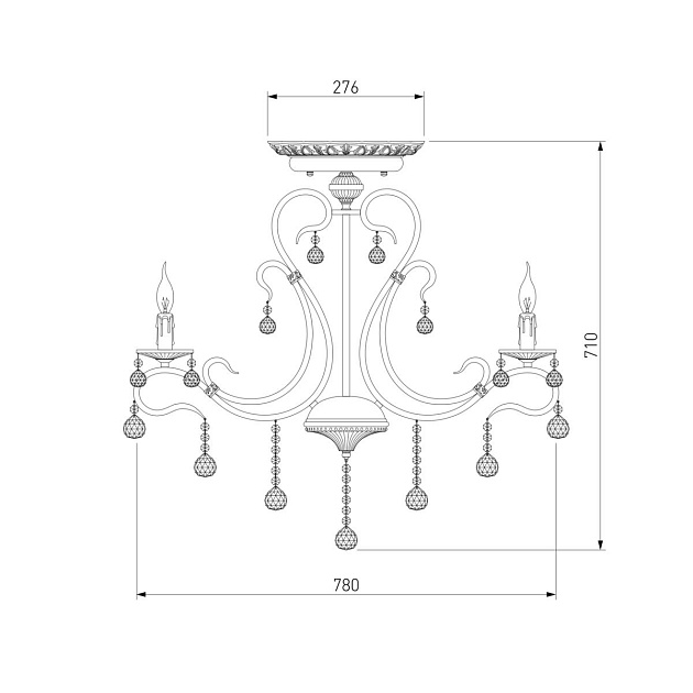 Подвесная люстра Eurosvet 12505/8 античная бронза Strotskis Фото № 2