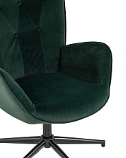 Поворотное кресло Stool Group Филадельфия регулируемое черная ножка велюр серо-зеленый FUCHS FLY1919-15 5