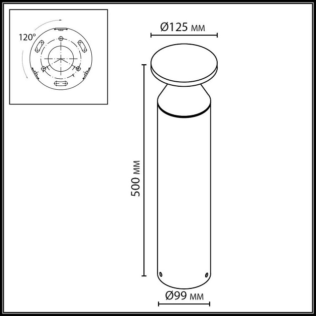 Ландшафтный светильник Odeon Light NATURE 7119/12GL Фото № 5