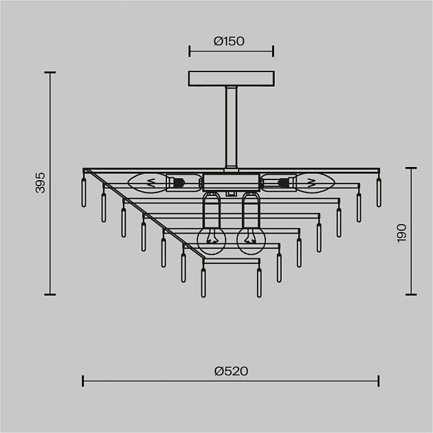 Потолочная люстра Maytoni Mazzo MOD130CL-11G Фото № 2