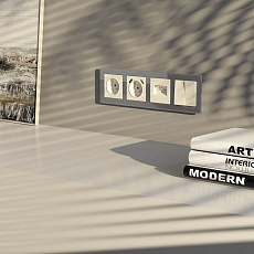 Рамка Werkel Acrylic на 4 поста графит W0042704 4690389190537 3