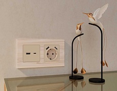 Лицевая панель розетки AMBRELLA VOLT AP3310 1