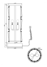 Настольная лампа Maytoni Puntes MOD043TL-02CH 1