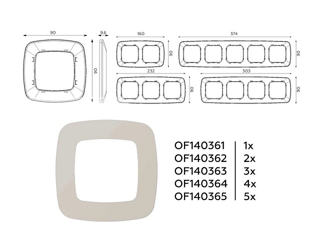 Рамка AMBRELLA VOLT OF140365 Фото № 4
