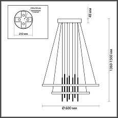 Подвесной светодиодный светильник Odeon Light L-vision Monica 3901/63L 6