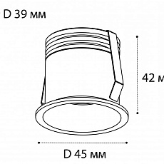 Встраиваемый светильник Italline DL 3027 black 5