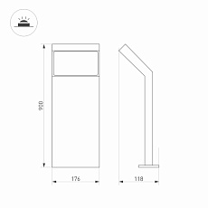 Уличный светодиодный светильник Arlight LGD-Ecran-Boll-H900-9W Warm3000 029992 1