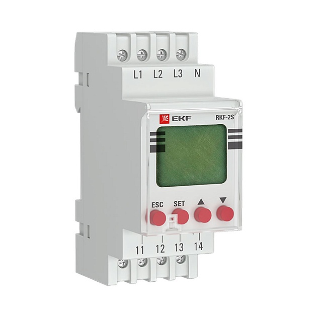 Реле контроля фаз с LCD дисплеем (с нейтралью) RKF-2S EKF PROxima rkf-2s Фото № 1