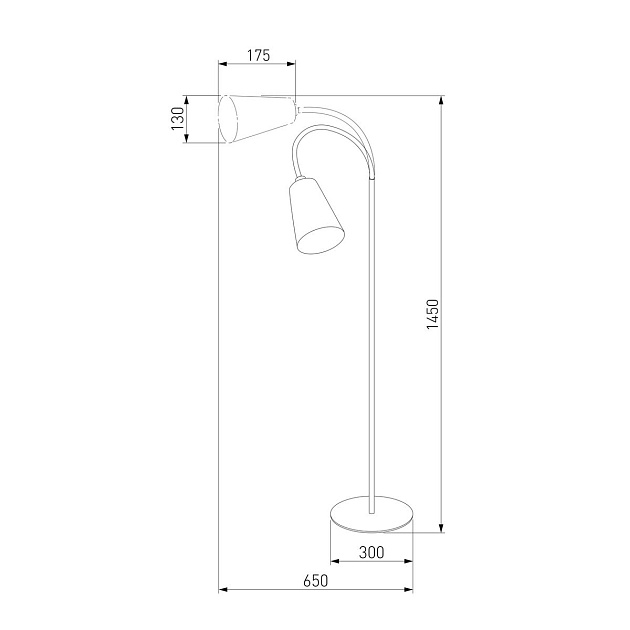 Торшер TK Lighting 5166 Wire Silver фото 2