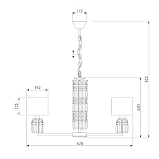 Подвесная люстра Eurosvet Zaffiro 10099/5 хром 1