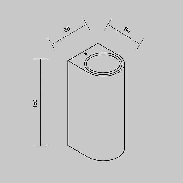 Уличный настенный светильник Maytoni Slat O044WL-02B Фото № 2