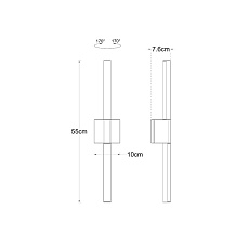 Уличный настенный светодиодный светильник Arte Lamp Calamaro A5191AL-2BK 1