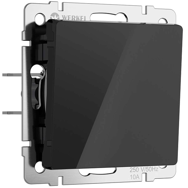 Выключатель Werkel одноклавишный черный акрил W1110048 4690389197598 изображение 1 Выключатель Werkel одноклавишный черный акрил W1110048 4690389197598 Фото № 1