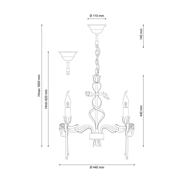 Подвесная люстра Lucia Tucci Angelo 147.3 Ivory фото 2