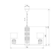 Подвесная люстра Eurosvet Zaffiro 10099/8 хром/прозрачный хрусталь Strotskis (новый абажур) a056962 2