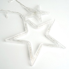 Светодиодная гирлянда Feron Бахрома Звезды 230V 5000K холодный белый статичная CL29 48614 3