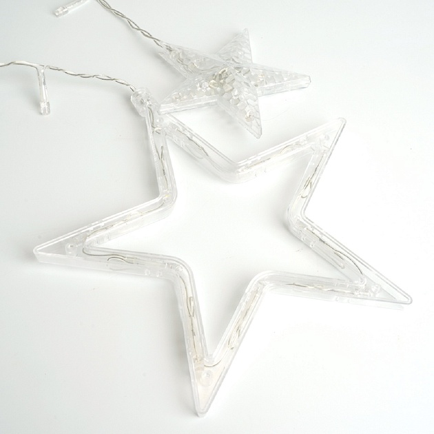 Светодиодная гирлянда Feron Бахрома Звезды 230V 5000K холодный белый статичная CL29 48614 Фото № 4