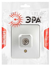 Розетка ЭРА Эксперт 11-3201-03 TV одиночная IP20 ОУ алюминий Б0062996 2