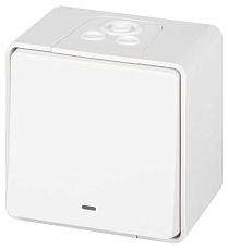 Выключатель ЭРА Эксперт 11-1502-01 с подсветкой IP55 10АХ-250В ОУ белый Б0063305