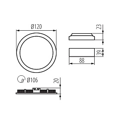 Потолочный светодиодный светильник Kanlux ROUNDA V2LED6W-NW-SN 27221 2