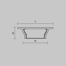 Алюминиевый профиль накладной 11x3,5 с вертикальным изгибом ALM-1103-S-2M Maytoni Led Strip 631017 4
