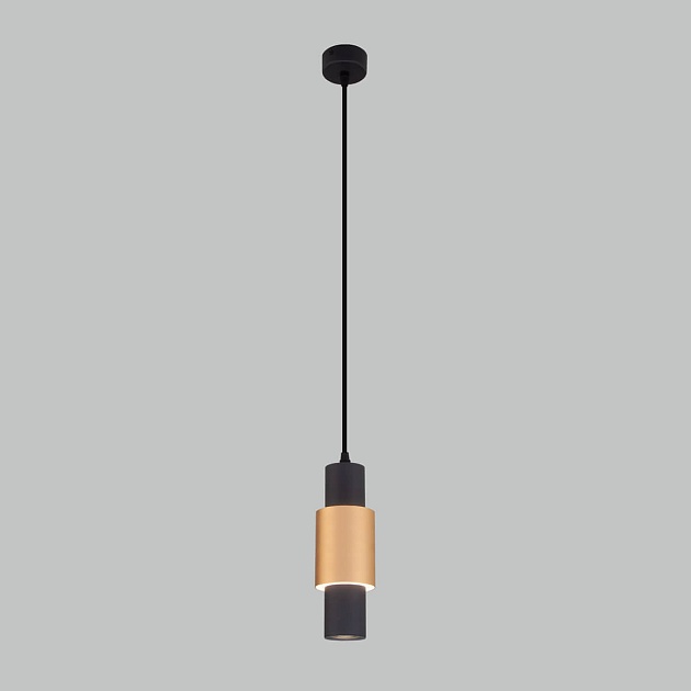 Подвесной светодиодный светильник Eurosvet Bento 50204/1 черный/матовое золото фото 3