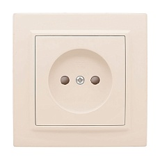 Розетка 1-мест. СП б/з 10 А с защ. штор. бежевый Минск EKF ERR10-022-200