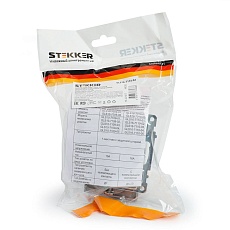 Розетка двухместная с защитной шторкой Stekker Катрин шоколад GLS16-7114-04 49030 4