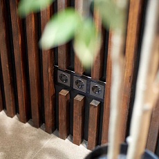 Розетка с заземлением Werkel графит рифленый W1171004 4690389158629 4