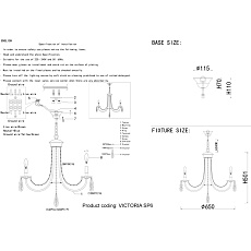 Подвесная люстра Crystal Lux Victoria SP6 Gold/Amber 1