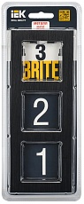 Рамка 3-постовая IEK Brite РУ-3-1-БрЧ черная BR-M32-M-K02 1