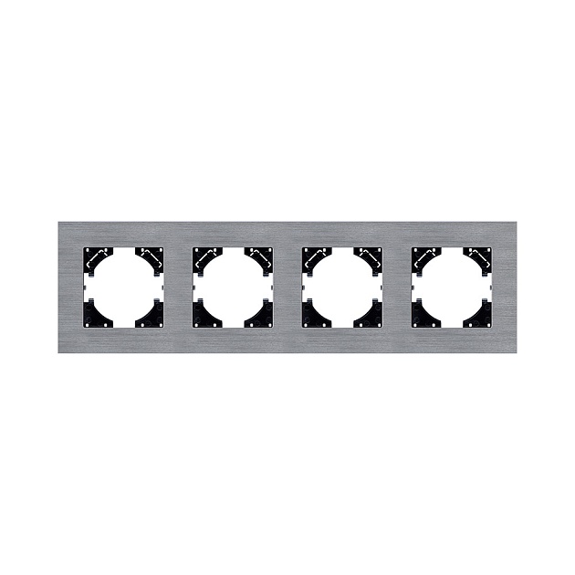 Рамка 4-постовая, серый Kollinger Reflex AL RA4GY изображение 1 Рамка 4-постовая, серый Kollinger Reflex AL RA4GY Фото № 1