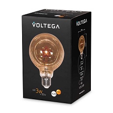 Лампа светодиодная филаментная Voltega 271 E27 3W 2700K янтарная 8520 5