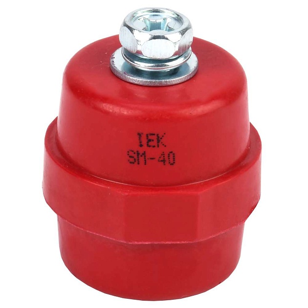 Изолятор SM40 (М8) силовой с болтом IEK YIS11-40-12-B изображение 1 Изолятор SM40 (М8) силовой с болтом IEK YIS11-40-12-B Фото № 1